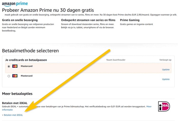 pellet vlam conservatief Amazon Prime Zonder Creditcard (met iDEAL) - Debitcard.nl